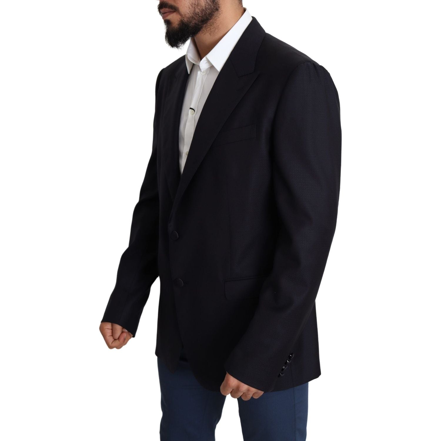 Dolce & Gabbana Black Wool Single Breasted NAPOLI Blazer