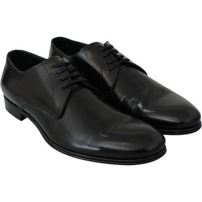 Dolce & Gabbana Derby Napoli Black Leather Dress Formal Shoes