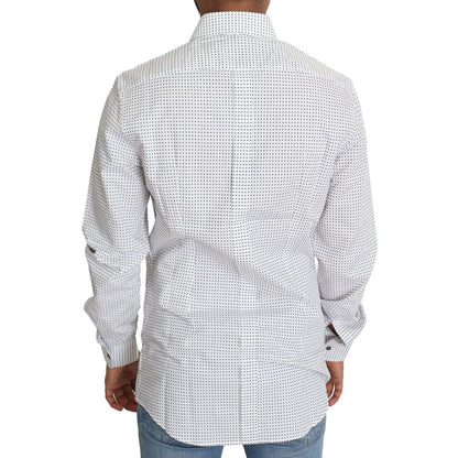 Dolce & Gabbana Black White Polka Dots Dress Shirt Dolce & Gabbana