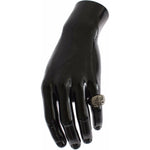 Nialaya Sterling Silver Rhodium Men's Statement Ring Ring Nialaya Black