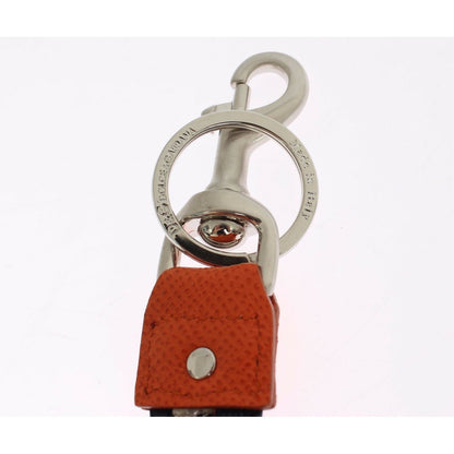 Dolce & Gabbana Multicolor Raffia Leather Clasp Finder Chain Keyring Keychain