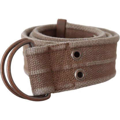 Dolce & Gabbana Beige Leather Logo Belt Sling Cintura Buckle Belt Belt