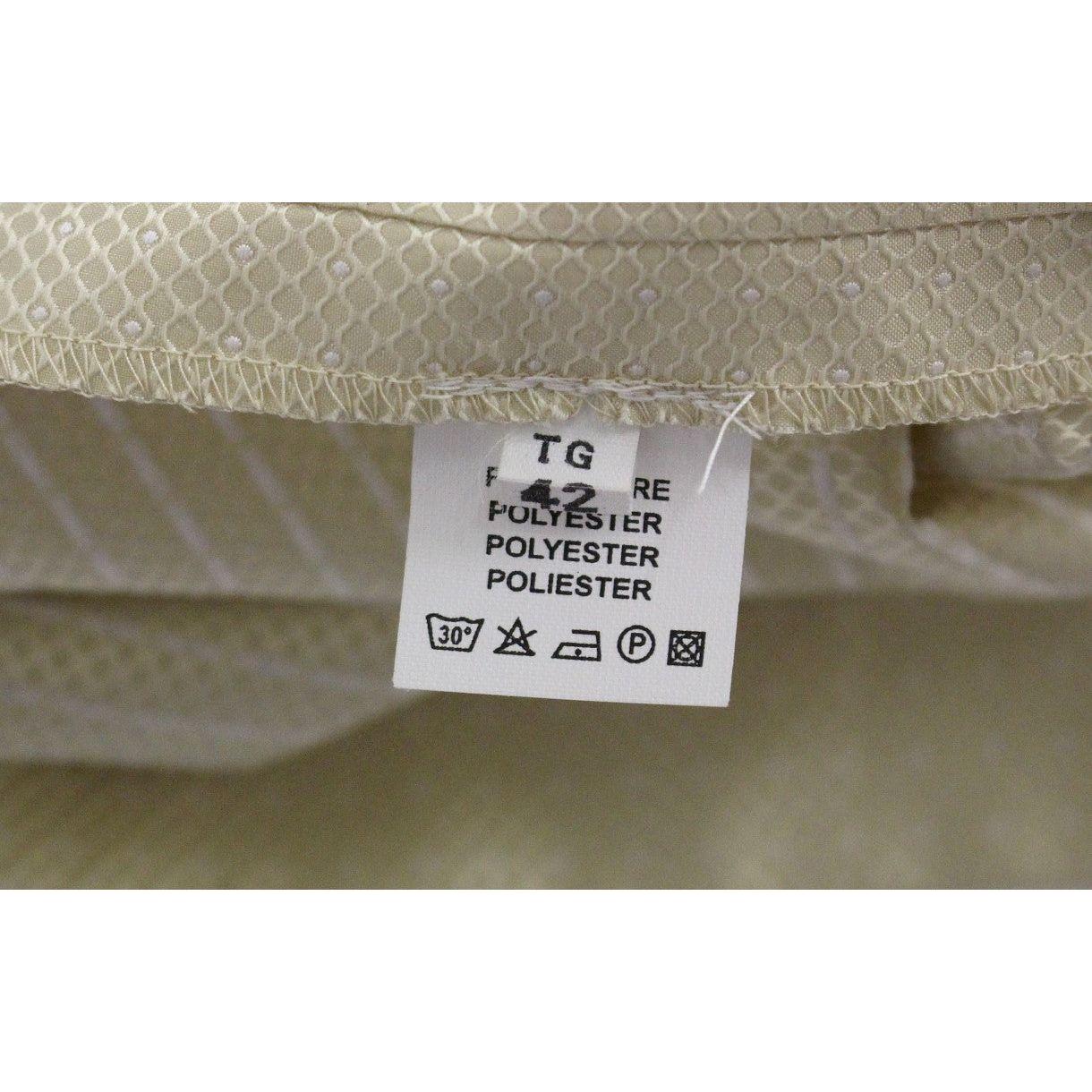 Andrea Incontri Beige Sleeveless Shift Mini Dress Dresses