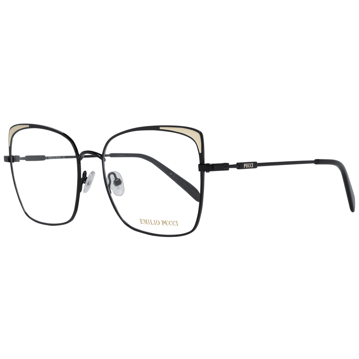 Emilio Pucci Black Metal Glasses (Frames) Emilio Pucci