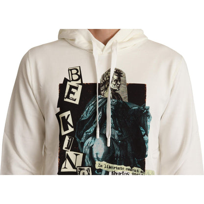 Dolce & Gabbana White King Ceasar Cotton Hooded Sweater Dolce & Gabbana
