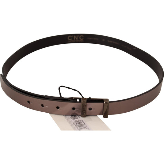 Costume National Pink Metallic Leather Buckle Belt BEL61018 -85