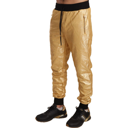 Dolce & Gabbana Gold Pig Of The Year Cotton Trousers Pants Dolce & Gabbana