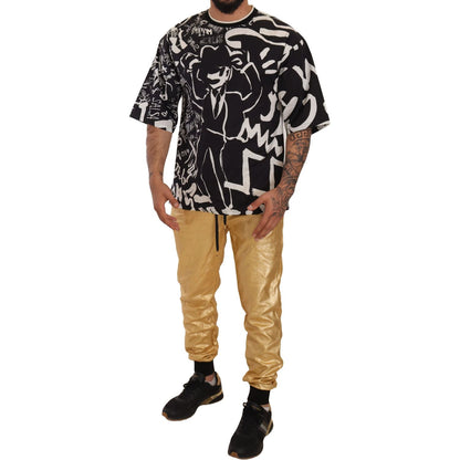 Dolce & Gabbana Gold Pig Of The Year Cotton Trousers Pants Dolce & Gabbana