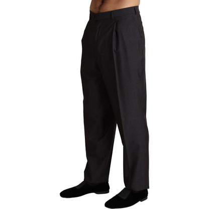 Dolce & Gabbana Gray Wool Blend Formal Trousers Pants Dolce & Gabbana
