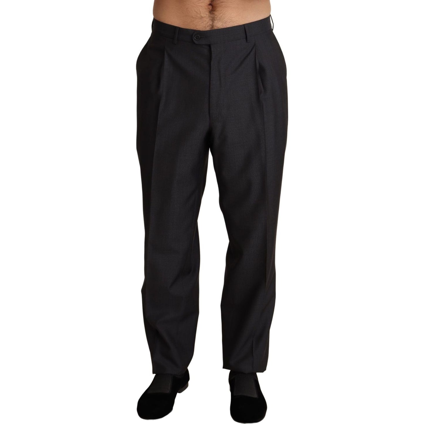 Dolce & Gabbana Gray Wool Blend Formal Trousers Pants Dolce & Gabbana