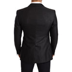 Dolce & Gabbana Black Metallic Slim Jacket Tuxedo Blazer Blazer Jacket