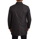 Dolce & Gabbana Black Polyester Mens Trench Coat Jacket