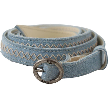 Costume National Blue Skinny Leather Fashion Waist Belt WOMAN BELTS