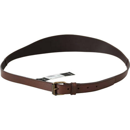 PLEIN SUD Brown Genuine Leather Rustic Metal Buckle Belt WOMAN BELTS