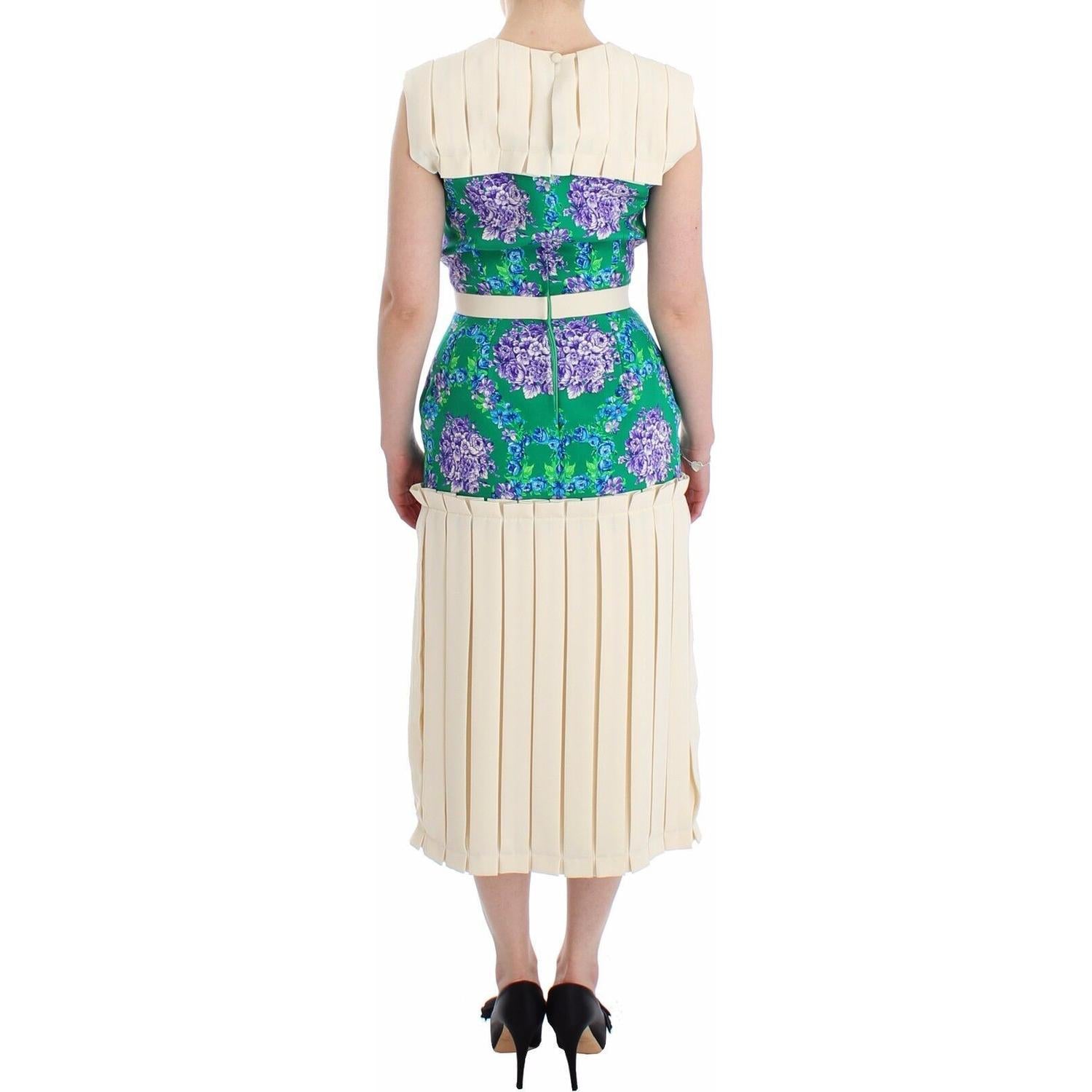 Caterina Gatta Multicolor Dress Gown Floral Sleeveless Gown