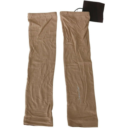 Scervino Street BeigeViscose Women SleevesArm Warmer Gloves