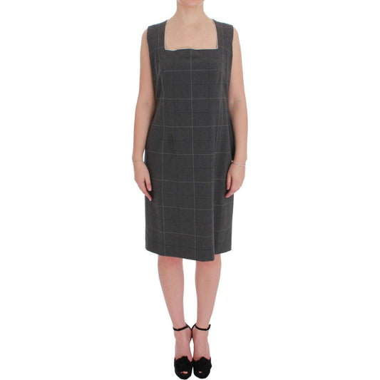 BENCIVENGA Gray Checkered Cotton Blazer Dress Set Suit SIG60234 -50