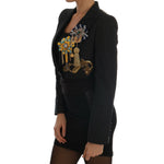 Dolce & Gabbana Black Crystal Fairy Tale Blazer Jacket