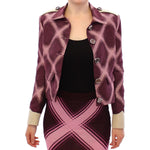 House of Holland Check Trench Coat Blazer Purple Jacket WOMAN COATS & JACKETS