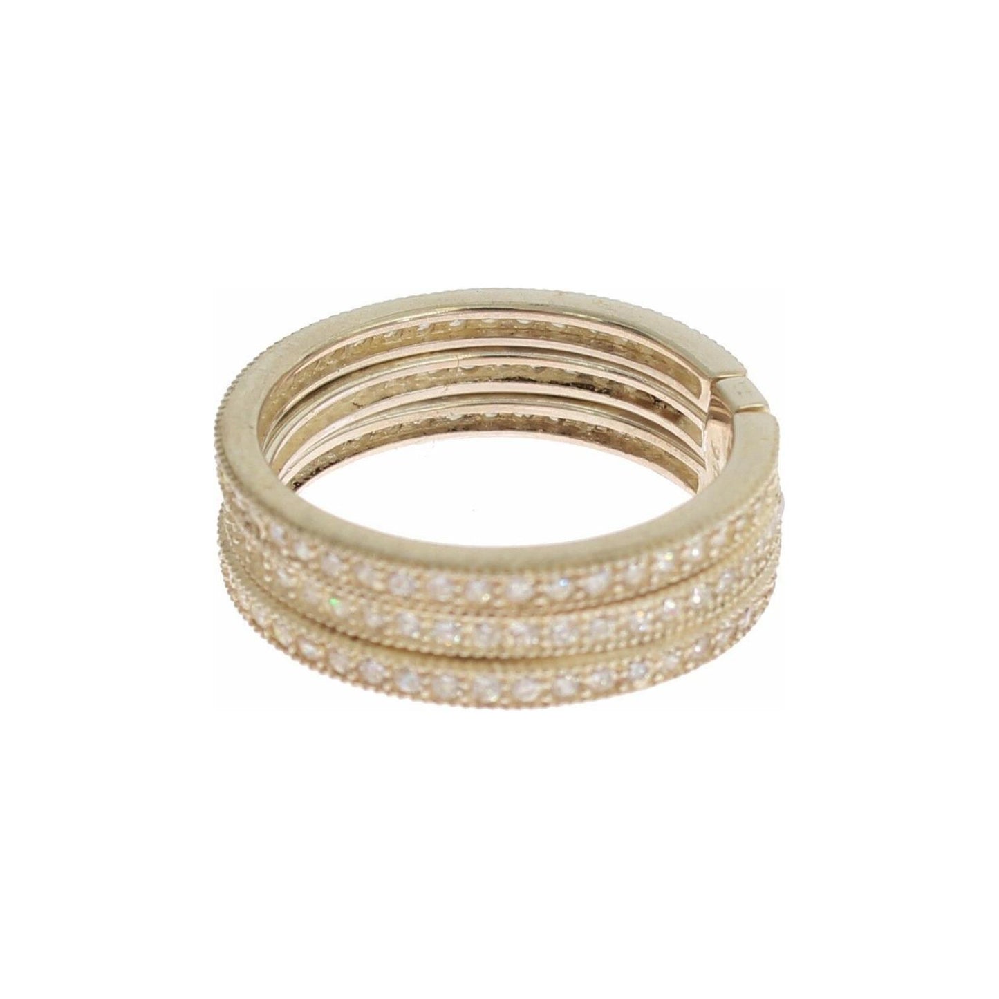 Nialaya Silver Womens Clear CZ 925 Sterling Ring Ring