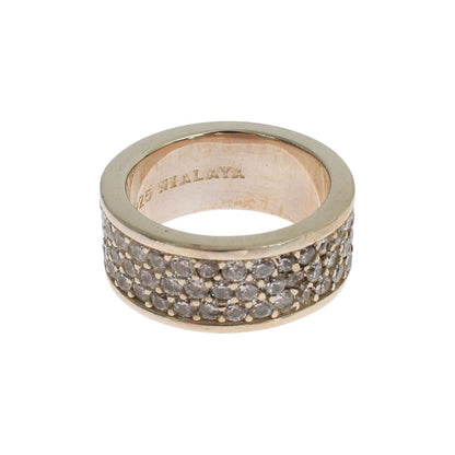 Nialaya Silver Womens CZ 925 Sterling Ring Ring