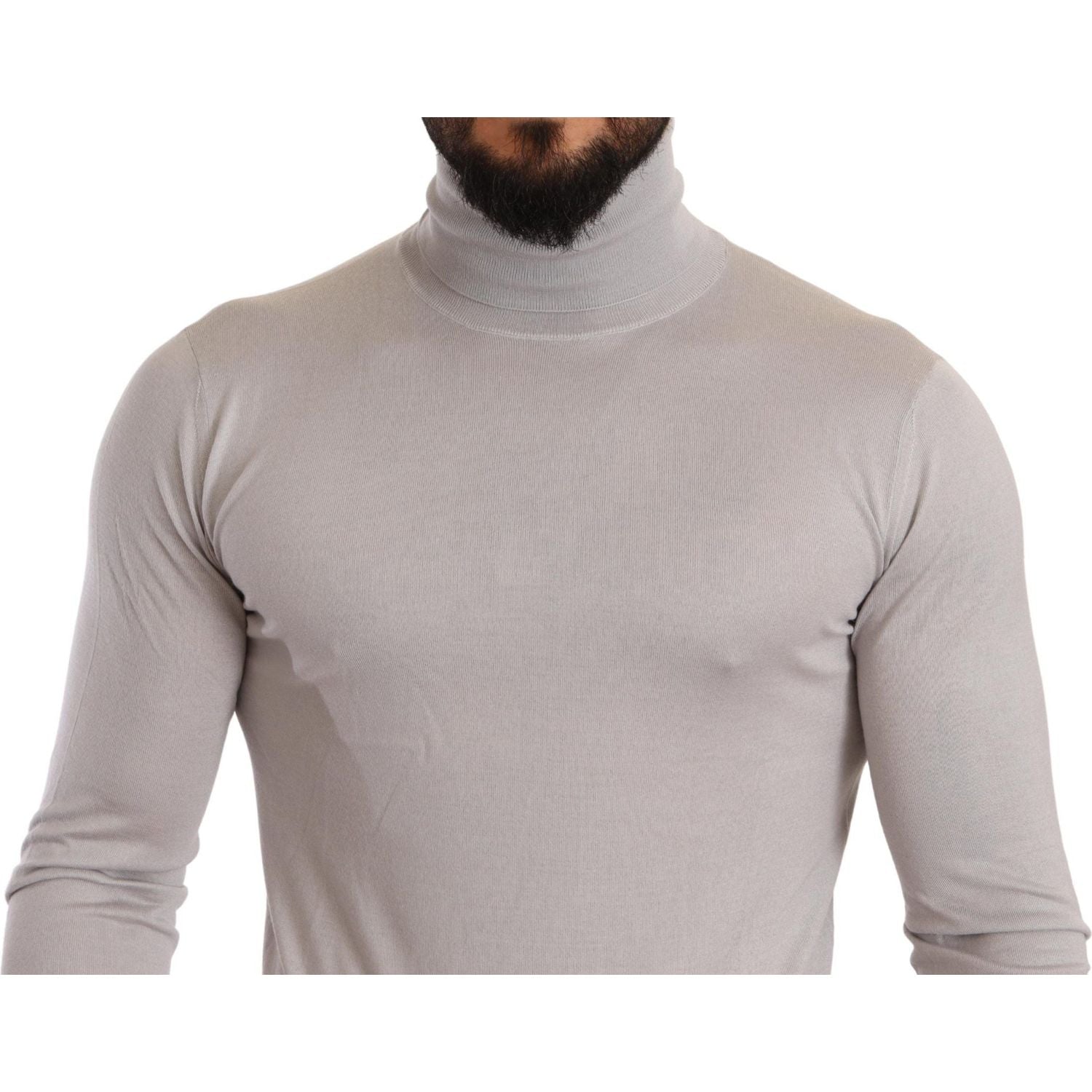 Dolce & Gabbana Gray Cashmere Turtleneck Pullover Sweater