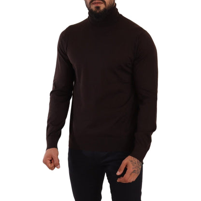 Dolce & Gabbana Brown Cashmere Turtleneck Pullover Sweater Dolce & Gabbana