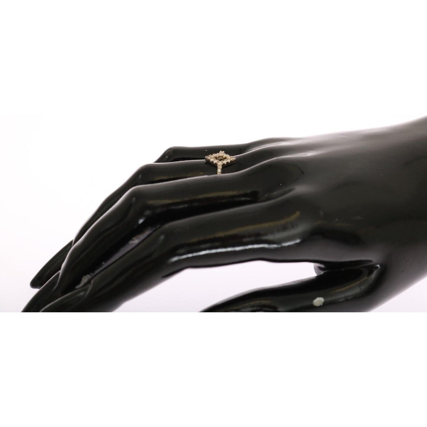 Nialaya Silver Rhombus Womens Clear CZ 925 Silver Ring Ring