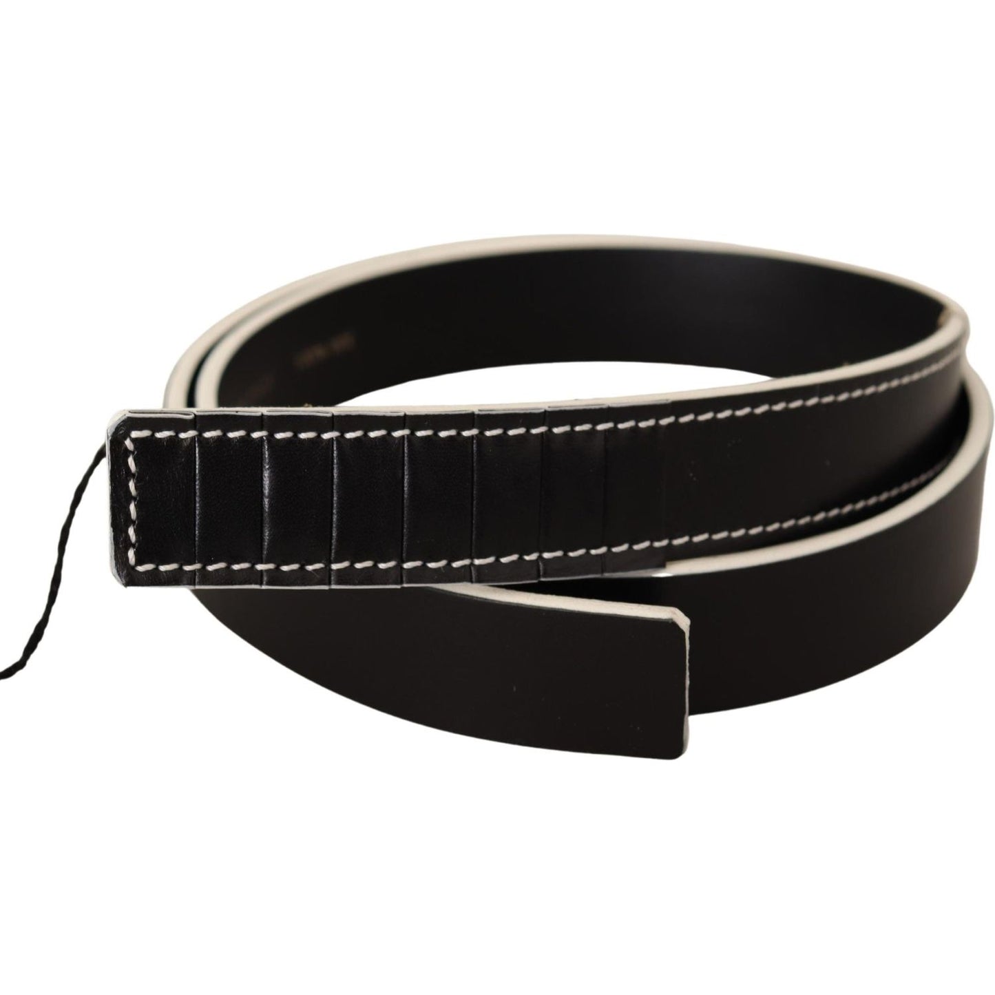 Costume National Black White Leather Fashion Waist Belt WOMAN BELTS