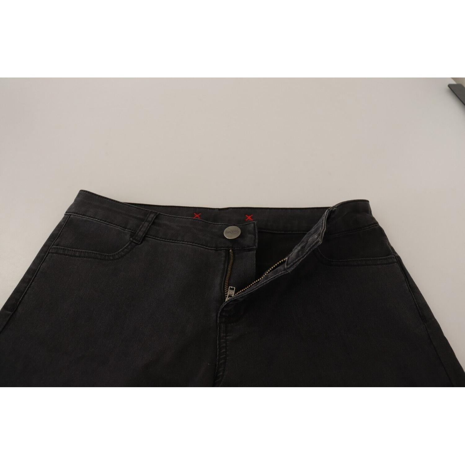 PINKO Black Cotton Stretch Skinny Mid Waist Women Denim Jeans
