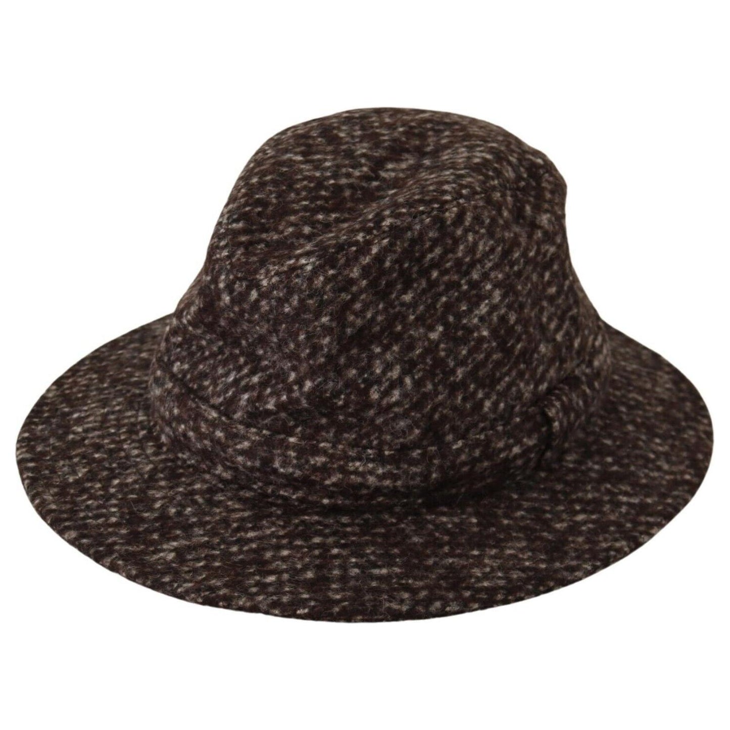 Dolce & Gabbana Gray Melange Blended Textured Tweed Hat HAT9227 - 57