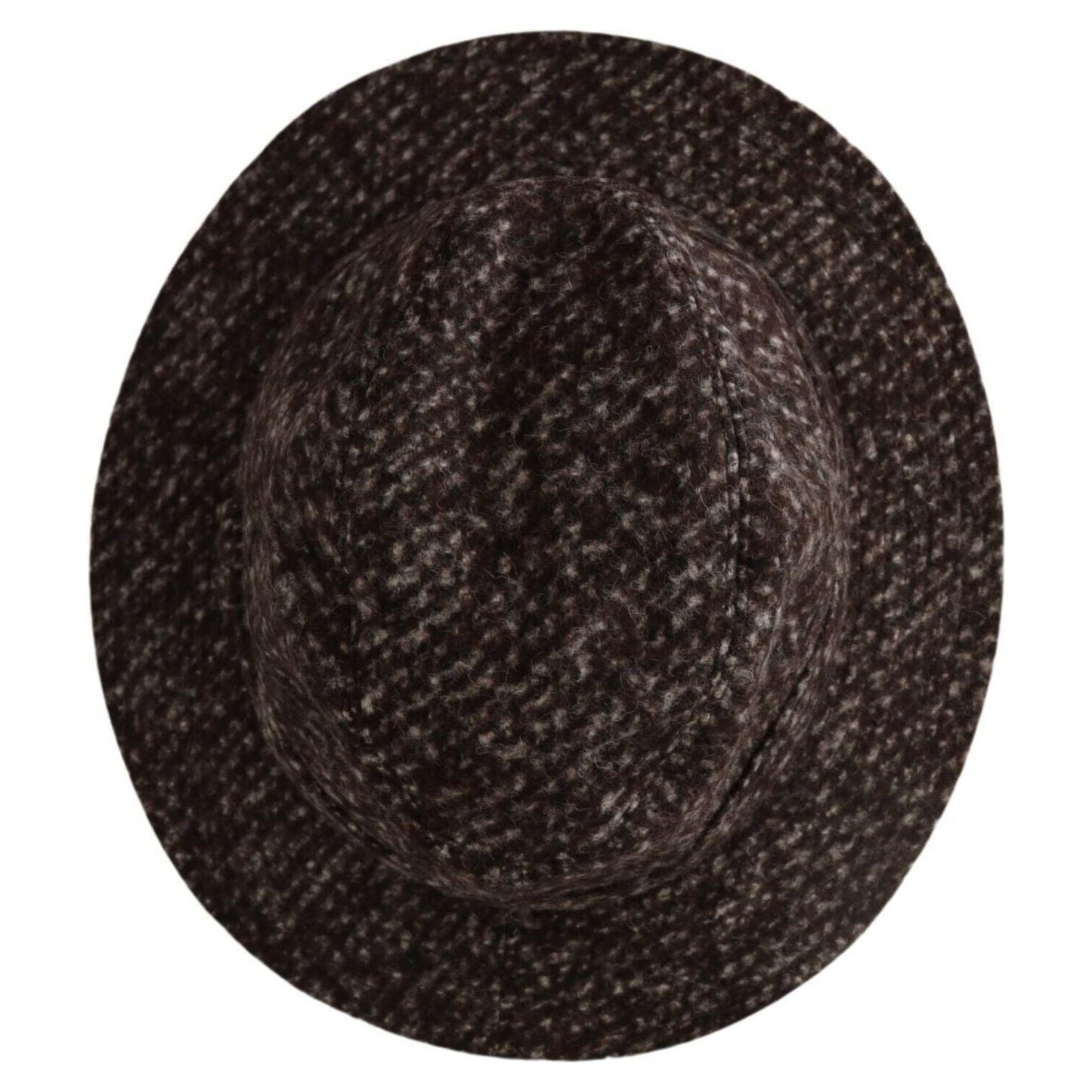 Dolce & Gabbana Gray Melange Blended Textured Tweed Hat HAT9227 - 57