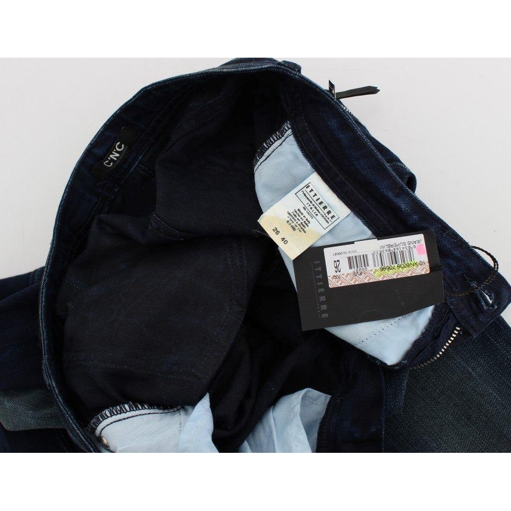 Costume National Blue Wash Cotton Slim Fit Skinny Jeans