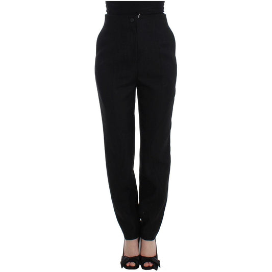 KAALE SUKTAE Black High Waist Straight Slim Dress Pants Jeans & Pants