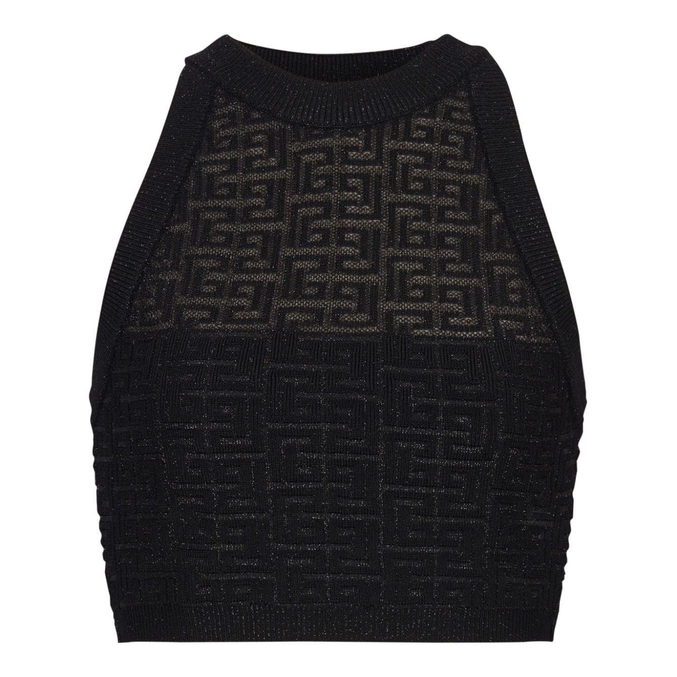 Balmain PB Labyrinth knit top Topwear