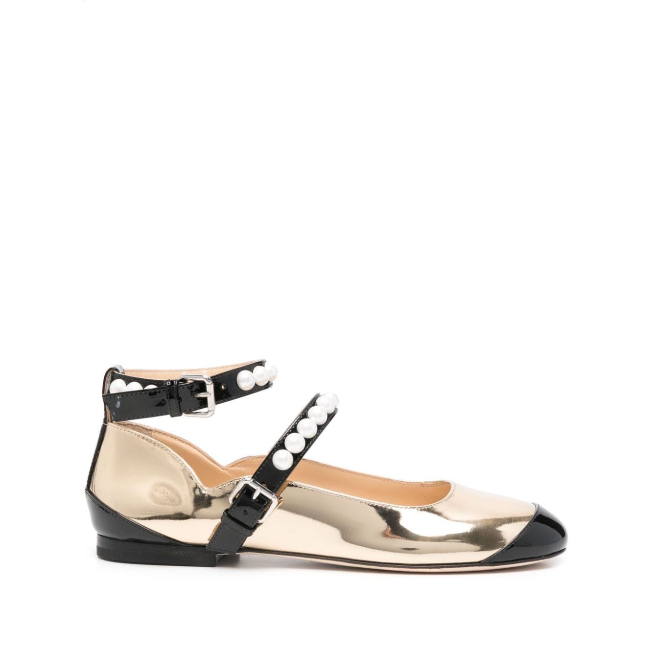 MACH & MACH Flat shoes Golden