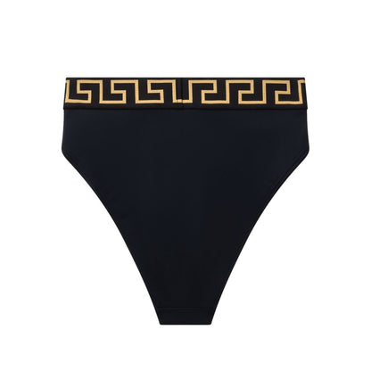 Versace Bikini bottoms with logo band Beachwear & underwear