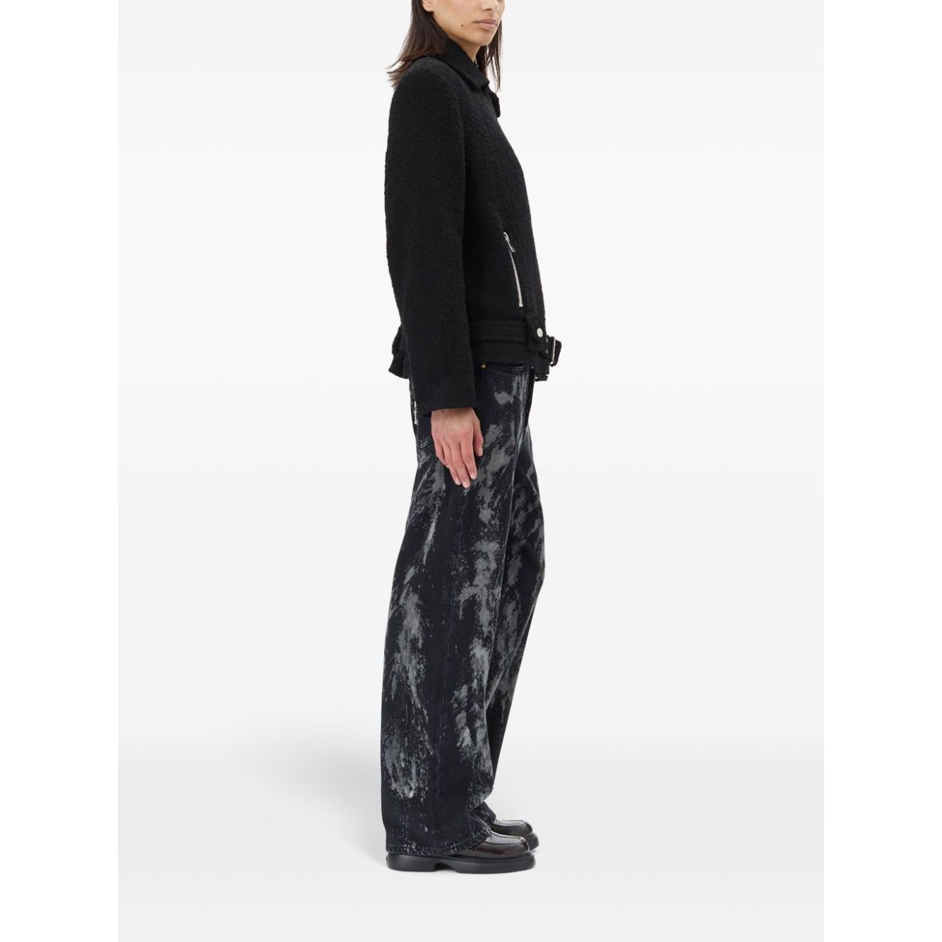 Ganni Textured Boucle Wool Jacket