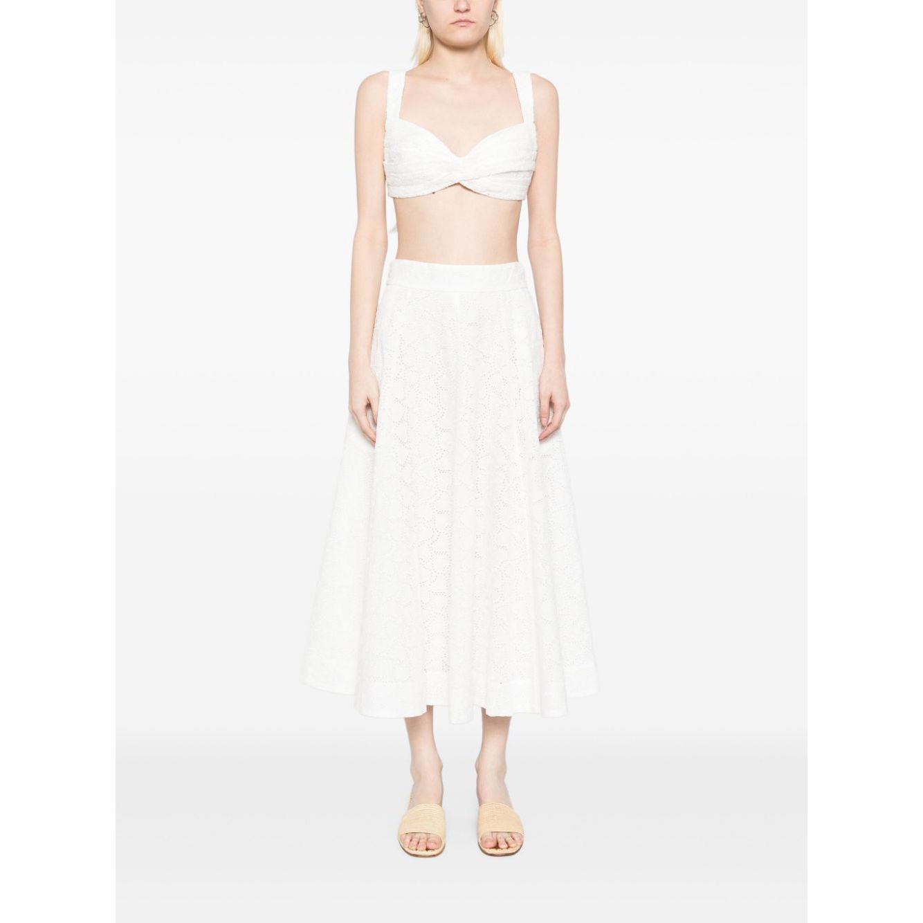 Zimmermann Crush embroidered midi skirt Skirts