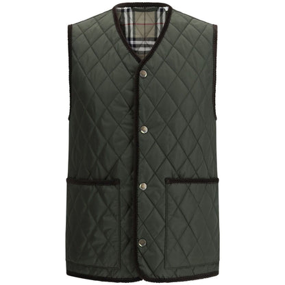 Burberry diamond-quilted sleeveless jacket