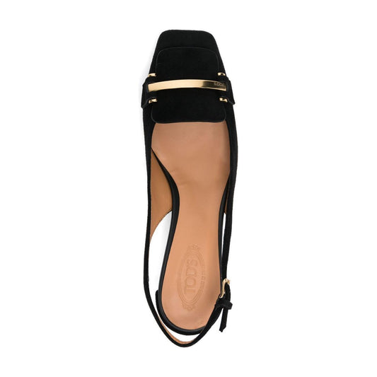 Tod's 50mm Suede Pumps with Back Strap XXW63L0JE10HR0B999-P25