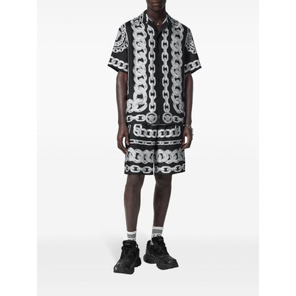 Versace Medusa Chains Silk Shorts Short trousers