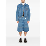 Marine Serre crescent moon-print denim jacket Jackets