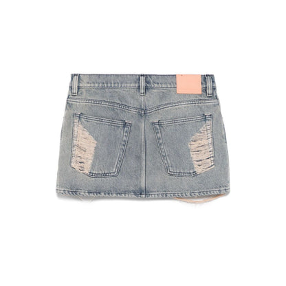 Acne Studios Macaria distressed denim miniskirt Skirts