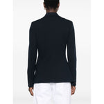 Emporio Armani Icon single-breasted blazer in an embossed jacquard knit jersey Jackets