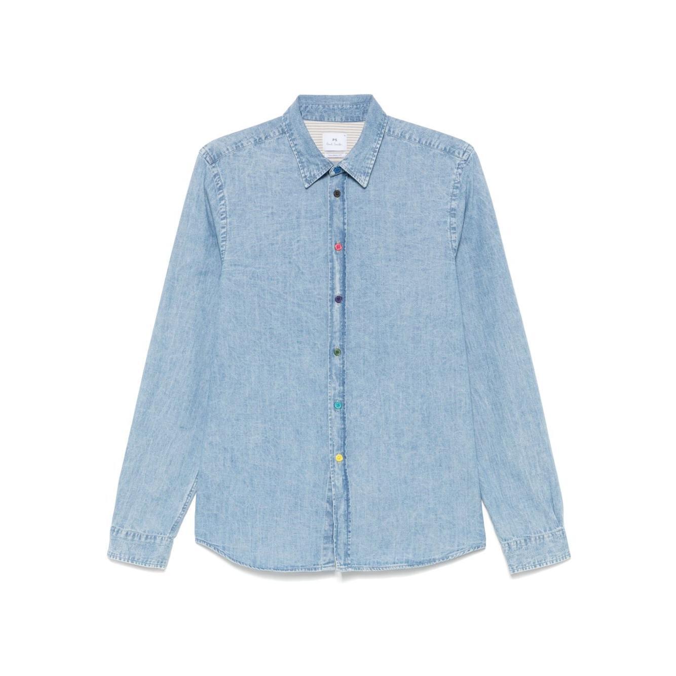 PS By Paul Smith Shirts Clear Blue M2R612PP22096LT-P25