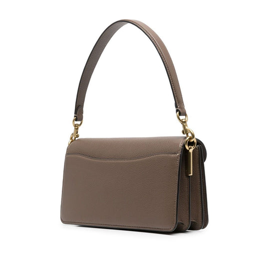 Alt Tag: Coach Tabby 26 leather shoulder bag with zip, removable handle, adjustable strap. Size: 26cm width, 15cm height, 8cm depth.