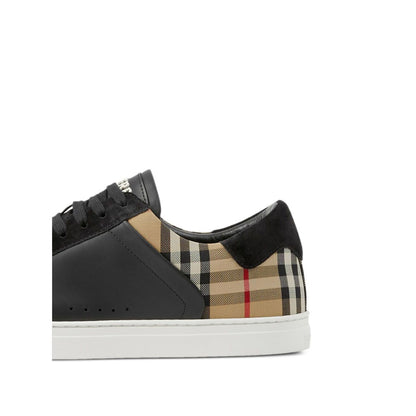 Burberry Leather, suede and check sneakers