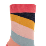Paul Smith Underwear MultiColour swirl socks 3-pack with mustard yellow ribbed edge and multi-way stripe pattern.