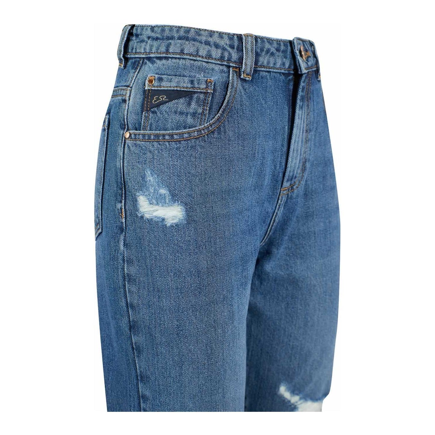 Yes Zee Blue Cotton Women's High-Waisted Jean YE-7779-W26